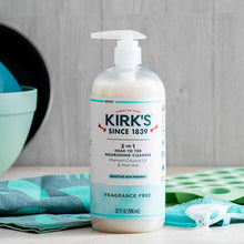 3-in-1 Head to Toe Nourishing Cleanser, Fragrance Free, 32 Oz, by Kirk's Natural, image #4