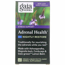 Adrenal Health Nightly Restore, 60 Liquid Phyto Caps, by Gaia Herbs