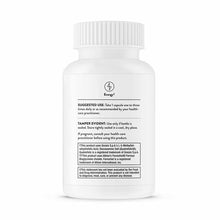 White bottle of Thorne Research iron supplement capsules with white screw-on lid and product labeling on front.