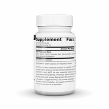 White bottle of Source Naturals AHCC 500 mg capsules with white cap and supplement facts label.