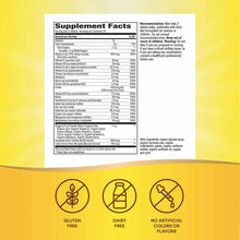 Supplement Facts label for Nature's Way Alive Garden Goodness Men's Multi with gluten-free, dairy-free, and no artificial col