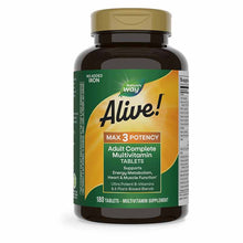 Alive Max3 Daily Multi-Vitamin No Iron Added, 180 Tablets, by Natures Way
