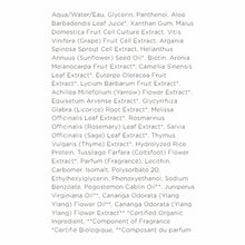 Andalou Naturals Argan Stem Cell Scalp Intensive product ingredient list displayed on white background.