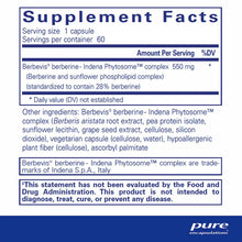 Supplement Facts label for Berberine UltraSorb showing serving size, ingredients, and dosage information.