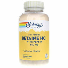 Betaine HCL 650 Mg with Pepsin, 250 Veg Capsules, by Solaray