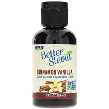 Better Stevia Liquid Sweetener, Cinnamon Vanilla, 2 Oz, by NOW Foods