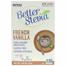 Better Stevia Sweetener Packets, French Vanilla, 75 Packets, by NOW Foods