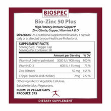Bio-Zinc 50 Plus, by BioSpec, image #2