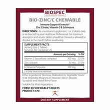 Bio-Zinc/C Chewable, by BioSpec, image #2