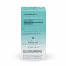 Turquoise supplement box for BioSil Collagen Generator displaying supplement facts, ingredients, and usage directions on back