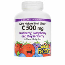C-500 Mg Natural Fruit Chew, Blueberry Raspberry Boysenberry, 90 Chewable Tablets, by Natural Factors