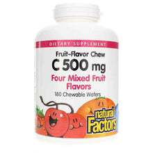 C-500 Mg Natural Fruit Chew, Mixed Fruit, 180 Chewable Tablets, by Natural Factors