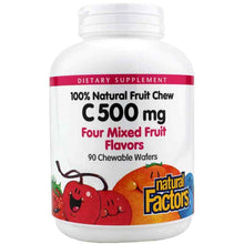 C-500 Mg Natural Fruit Chew, Mixed Fruit, 90 Chewable Tablets, by Natural Factors
