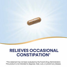 Brown capsule supplement tablet containing Cascara Sagrada 270 mg herbal extract.