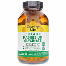 Chelated Magnesium Glycinate 400 Mg, 180 Tablets, by Country Life