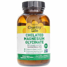 Chelated Magnesium Glycinate 400 Mg, 90 Tablets, by Country Life