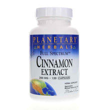 Cinnamon Extract 200 Mg Full Spectrum Capsules, 120 Veg Capsules, by Planetary Herbals