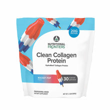 Clean Collagen Protein powder by Nutritional Frontiers in Rocket Pop flavor, 2 lbs, 30 servings, 20G protein per serving.