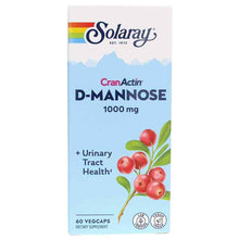 D-Mannose with CranActin, 60 Veg Capsules, by Solaray