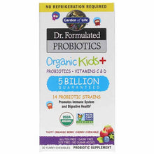 Dr. Formulated Probiotics Organic Kids + Shelf-Stable Berry Cherry, by Garden of Life