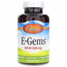 E-Gems 400 IU, 200 Softgels, by Carlson Labs