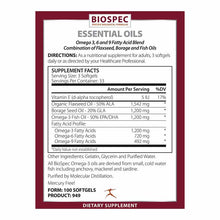 Essential Oils Omega Fatty Acid Blend, by BioSpec, image #2