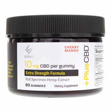 Extra Strength Hemp Extract Gummies 10 Mg Cherry Mango, by PlusCBD Oil