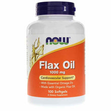 Flax Oil 1000 Mg, 100 Softgels, by NOW Foods