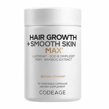 Hair Growth + Smooth Skin MAX - 30 Caps, 30 Capsules, by Codeage