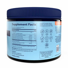 Blue and black container with navy screw cap displaying Supplement Facts label for Hydro Pak Creatine + Electrolytes powder.