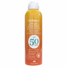 Kids Active Sheer Mineral Sunscreen Spray SPF 50, by Derma E