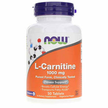 L-Carnitine Tablets 1000 Mg Double Strength, 50 Tablets, by NOW Foods