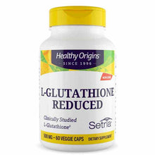 L-Glutathione Reduced Setria 500 Mg, 60 Capsules, by Healthy Origins
