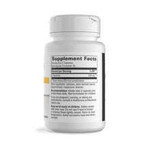 White bottle of L-Theanine 200mg vegetable capsules with supplement facts label visible.