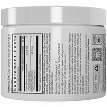 White supplement container with silver lid and black label containing Liposomal NMN product information and ingredient detail