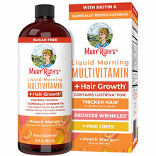 Liquid Morning Multivitamin + Hair Growth, 30 Oz, by MaryRuth's Organics