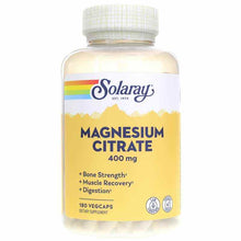 Magnesium Citrate 400 Mg, 180 Veg Capsules, by Solaray