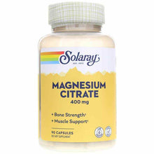 Magnesium Citrate 400 Mg, 90 Veg Capsules, by Solaray