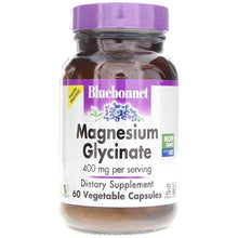 Magnesium Glycinate 400 Mg, 60 Veg Capsules, by Bluebonnet