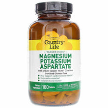 Magnesium Potassium Aspartate, 180 Tablets, by Country Life