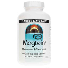 Magtein Magnesium L-Threonate, 180 Capsules, by Source Naturals