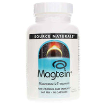 Magtein Magnesium L-Threonate, 90 Capsules, by Source Naturals