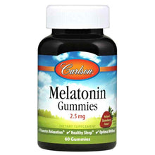 Melatonin Gummies 2.5 Mg with Natural Strawberry Flavor, by Carlson Labs