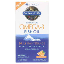 Minami Omega-3 Fish Oil Daily Maintenance, 60 Softgels, by Garden of Life