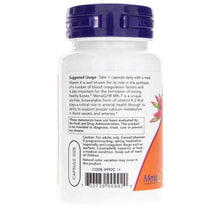 MK-7 Vitamin K-2 100 Mcg, 60 Veg Capsules, by NOW Foods, image #3