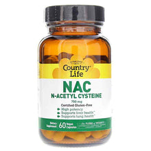 NAC 750 Mg, 60 Vegan Capsules, by Country Life