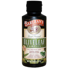 Olive Leaf Complex Liquid, Peppermint, 8 Oz, by Barleans Organic Oils