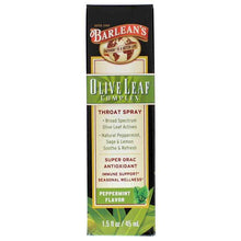 Olive Leaf Complex Throat Spray, by Barleans Organic Oils