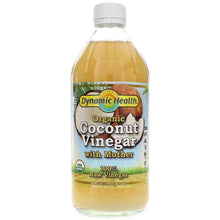 Organic Coconut Vinegar with Mother 100% Raw Vinegar, by Dynamic Health