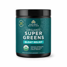 Organic SuperGreens + Bloat Relief, Unflavored, 25 Servings, by Ancient Nutrition